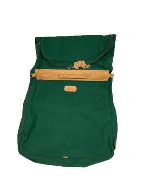Jon Hart Design Large Leather Garment Bag Green  Coated Thick Canvas Bifold